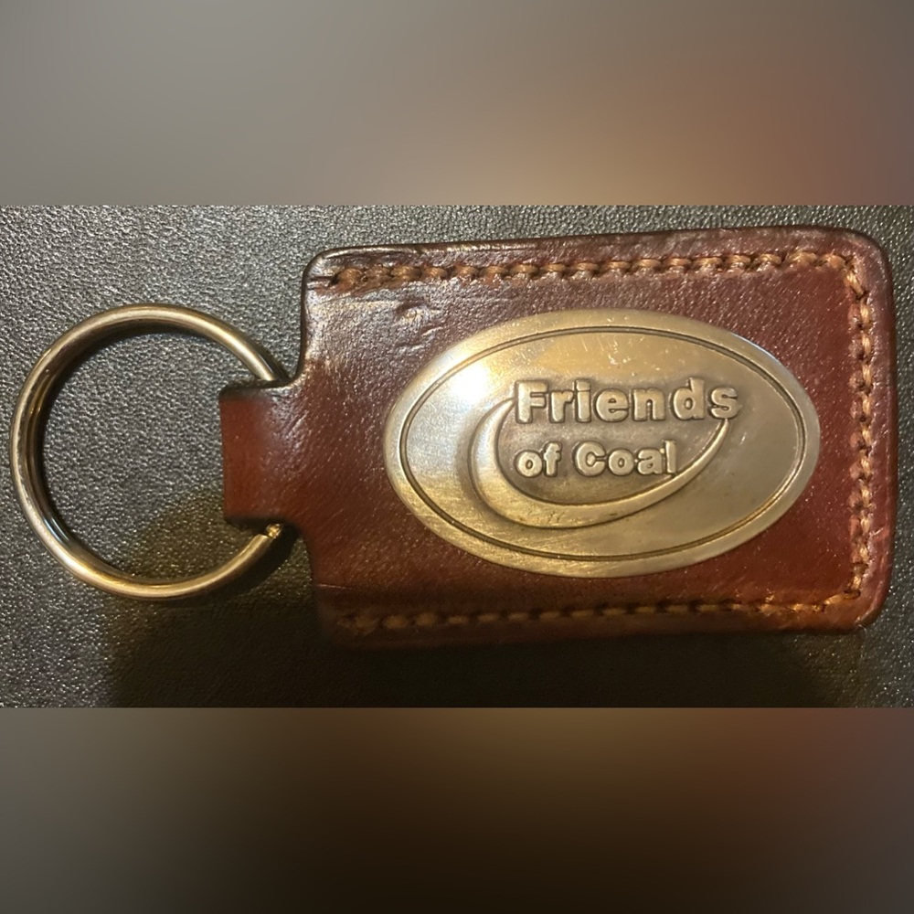 NWOT Men’s Friends Of Coal Handmade Leather Keychain